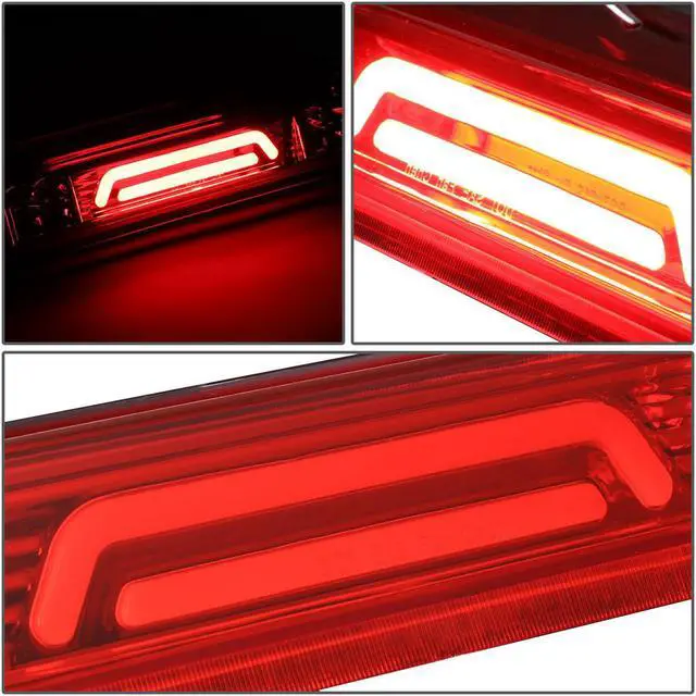 Alt view image 3 of 6 - DNA Motoring 3BL-F15004-3D-LED-RD For 2004 to 2010 Ford F150 Explorer Sport Trac Lincoln Mark LT 3D LED Bar 3rd Third Tail Brake Light w/Cargo Lamp Red Housing 05 06 07 08 09