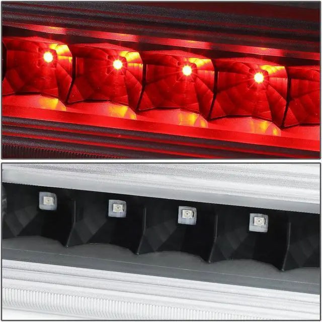 Alt view image 3 of 5 - DNA Motoring 3BL-JLIR08-LED-BK For 2008 to 2012 Jeep Liberty KK Hight Mount LED 3rd Third Tail Brake Light Rear Stop Lamp Black Housing 09 10 11