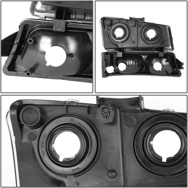 Alt view image 4 of 6 - DNA Motoring HL-OH-CS03-4P-SM-AM For 2003 to 2006 Chevy Silverado Avalanche 4Pcs Headlight+Bumper Lamp Smoked Housing Amber Corner 1 Gen 04 05 Left + Right