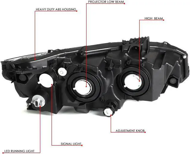 Alt view image 6 of 7 - DNA Motoring HL-OH-HC16-SM-CL1 For 2016 to 2018 Honda Civic Pair Smoked Housing LED DRL Projector Headlight Headlamps 17 Left + Right