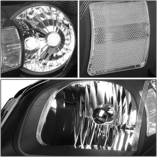 Alt view image 2 of 12 - DNA Motoring HL-OH-027-BK-CL1 For 2005 to 2010 Chevy Cobalt Pontiac G5 Pursuit OE Style Headlight Black Housing Clear Corner Headlamp 06 07 08 09 Left + Right