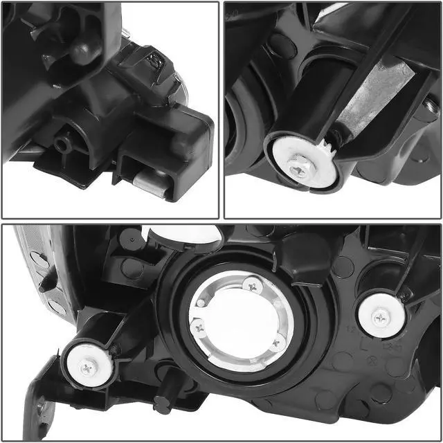 Alt view image 4 of 4 - DNA Motoring HL-OH-HA03-BK-AB For 2003 to 2007 Honda Accord Replacement Headlight Black Housing Amber Corner Headlamp 04 05 06 Left + Right