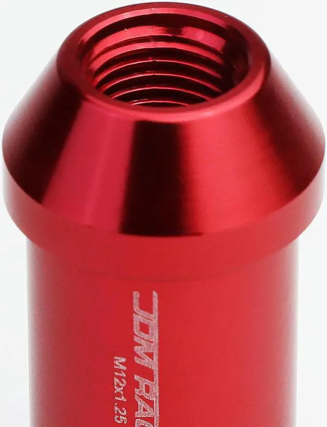 Alt view image 4 of 5 - DNA Motoring LN-ZTL-9024-125-RD Open Ended Style 20-Piece M12 x 1.25 Aluminum Alloy Wheel Lug Nuts +1 X Deep Drive Extension (Red)