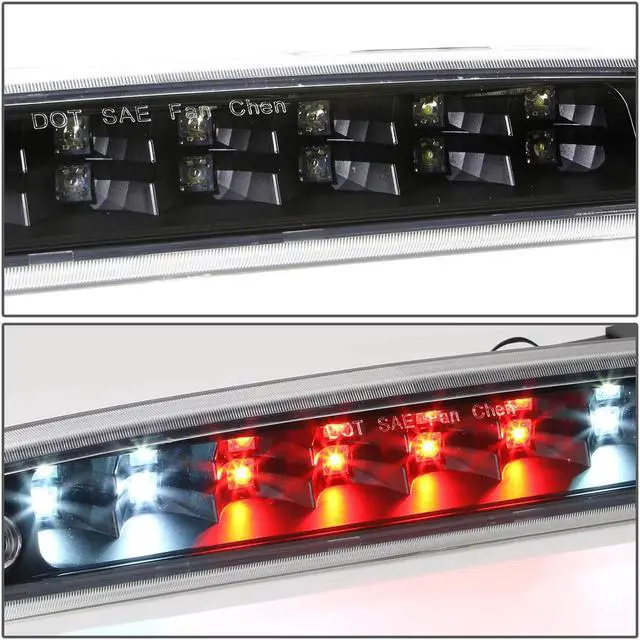 Alt view image 3 of 6 - DNA Motoring 3BL-DRAM94-LED-BK For 1994 to 2002 Dodge RAM Truck 1500 2500 3500 Dual Row LED 3rd Tail Brake Light w/Cargo Lamp Black Housing 95 96 97 98 99 00 01