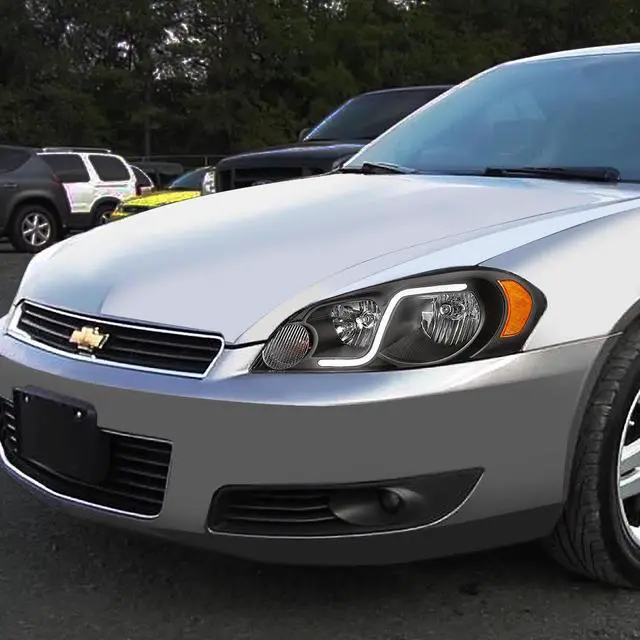 Alt view image 7 of 7 - DNA Motoring HL-LB-CI06-BK-AM For 2006 to 2016 Chevy Monte Carlo Impala Limited LED DRL Light Bar Headlight Black Housing Amber Corner Headlamp 07 08 09 10 11 12 13 14 15