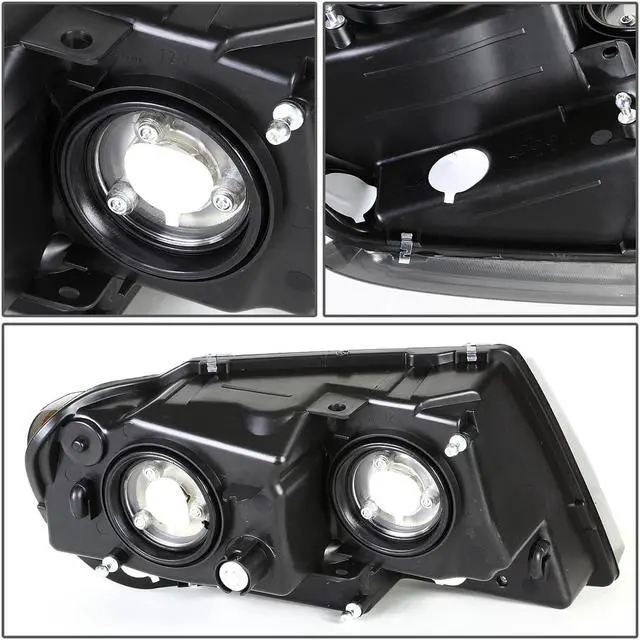 Alt view image 3 of 10 - DNA Motoring HL-OH-JGC99-CH-AM For 1999 to 2004 Jeep Grand Cherokee Chrome Housing Amber Corner Headlight Headlamps WJ 00 01 02 03 Left + Right