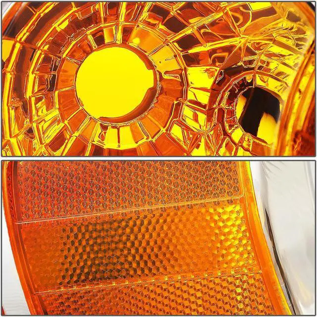 Alt view image 3 of 4 - DNA Motoring HL-OH-027-CH-AM For 2005 to 2010 Chevy Cobalt Pontiac G5 Pursuit OE Style Headlight Chrome Housing Amber Corner Headlamp 06 07 08 09 Left + Right