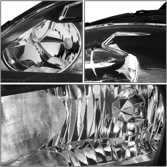 Alt view image 2 of 4 - DNA Motoring HL-OH-HA03-BK-AB For 2003 to 2007 Honda Accord Replacement Headlight Black Housing Amber Corner Headlamp 04 05 06 Left + Right