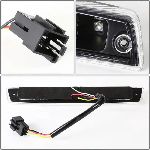 Alt view image 4 of 6 - DNA Motoring 3BL-DRAM94-LED-BK For 1994 to 2002 Dodge RAM Truck 1500 2500 3500 Dual Row LED 3rd Tail Brake Light w/Cargo Lamp Black Housing 95 96 97 98 99 00 01