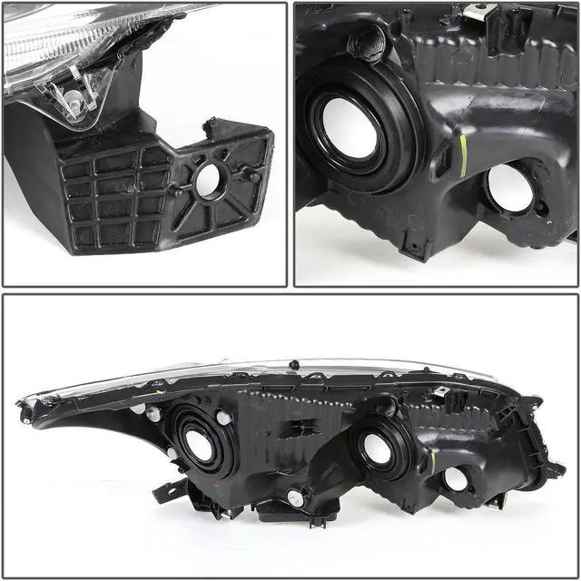 Alt view image 3 of 4 - DNA Motoring HL-OH-HA084D-CH-CL1-T2 For 2008 to 2012 Honda Accord 8th Gen 4-Dr Sedan Pair OE Style Chrome Housing Clear Corner Headlight Headlamp 09 10 11 Left + Right