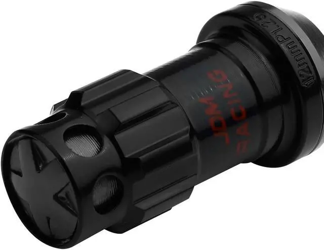 Alt view image 3 of 5 - DNA Motoring LN-ZTL-9016-125-BK M12 x 1.25 Open End 16-Piece Aluminum Steel Wheel Lug Nuts + 4 Lock Nuts + 1 X Lock Nut Key (Black)