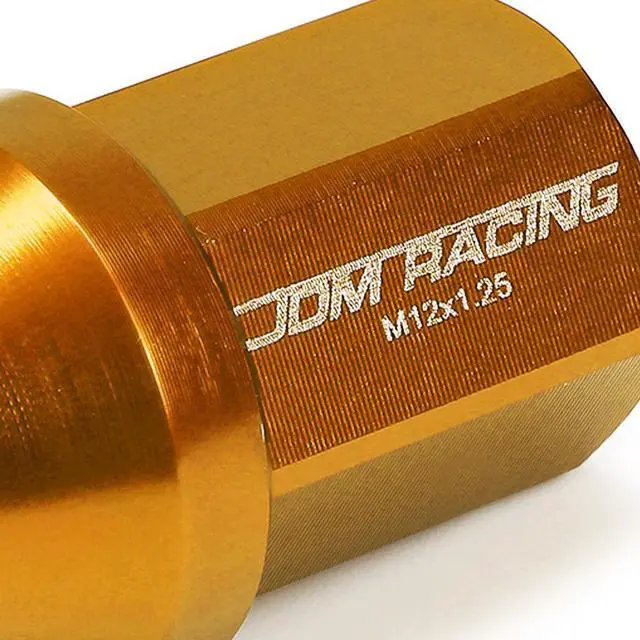 Alt view image 2 of 5 - DNA Motoring LN-ZTL-9018-125-OR 20-Piece M12 x 1.25 Aluminum Alloy Wheel Lug Nuts + Deep Drive Extension (Orange)