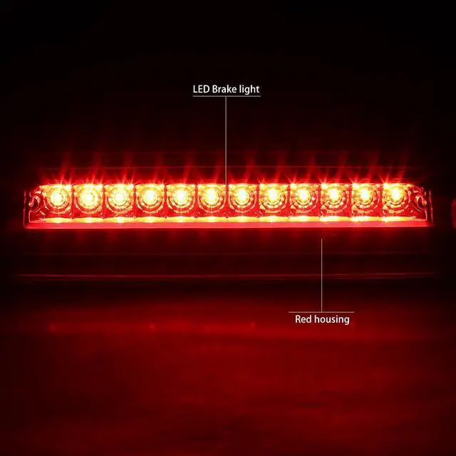 Alt view image 2 of 6 - DNA Motoring 3BL-FEXP03-LED-RD For 2003 to 2016 Ford Expedition Lincoln Navigator LED 3rd Third Tail Brake Light Rear Stop Lamp Red Housing 04 05 06 07 08 09 10 11 12 13 14 15