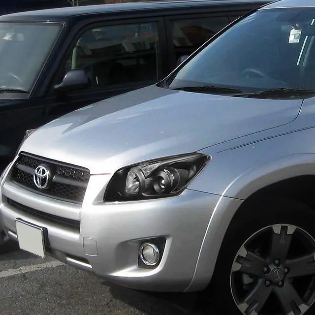 Alt view image 5 of 5 - DNA Motoring HL-OH-TRAV409-BK-CL1 For 2009 to 2012 Toyota Rav4 XA30 Pair Projector Headlight Black Housing Clear Corner Headlamps 10 11 Left + Right