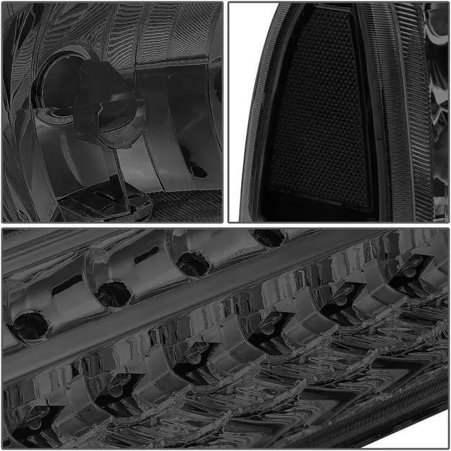 Alt view image 3 of 6 - DNA Motoring HL-HPL-FSUP99-SM-CL1 For 1999 to 2004 Ford F250 F350 Super Duty Bumper+LED Turn Signal Headlight Smoked Housing Clear Corner Headlamp 00 01 02 03 Excursion