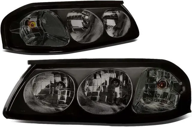 Main image of DNA Motoring HL-OH-CI00-SM-CL1 For 2000 to 2005 Chevy Impala 8th Gen Pair Headlight Smoked Housing Clear Corner Headlamp 01 02 03 04 Left + Right