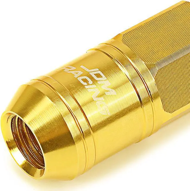 Alt view image 2 of 5 - DNA Motoring LN-ZTL-9015-15-GD 16-Piece M12 x 1.5 Aluminum Alloy Wheel Lug Nuts + 4 x Lock Nut + 1 x Lock Nut Key (Gold)
