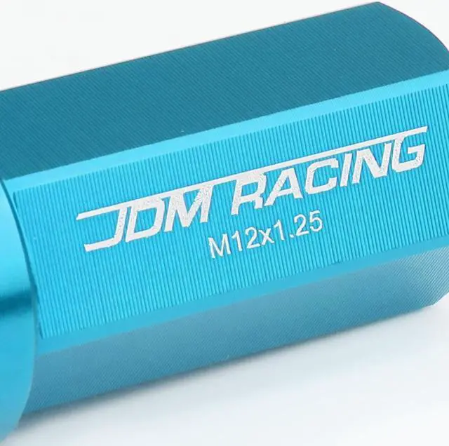 Alt view image 2 of 5 - DNA Motoring LN-ZTL-9019-125-LB 20-Piece M12 x 1.25 Aluminum Alloy Wheel Lug Nuts +1 X Deep Drive Extension (Light Blue)