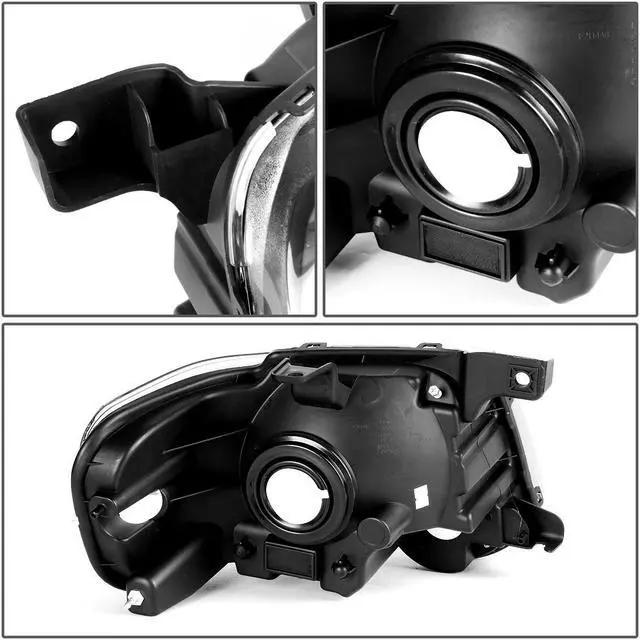 Alt view image 4 of 5 - DNA Motoring HL-OH-FEXP06-BK-AM For 2006 to 2010 Ford Explorer Sport Trac U251 Pair Headlight Black Housing Amber Side 07 08 09 Left + Right