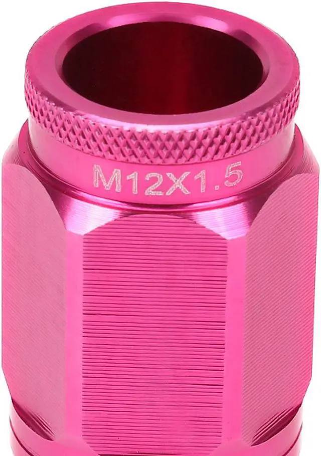 Alt view image 4 of 5 - DNA Motoring LN-ZTL-9015-15-PK 16-Piece M12 x 1.5 Aluminum Alloy Wheel Lug Nuts + 4 x Lock Nut + 1 x Lock Nut Key (Pink)