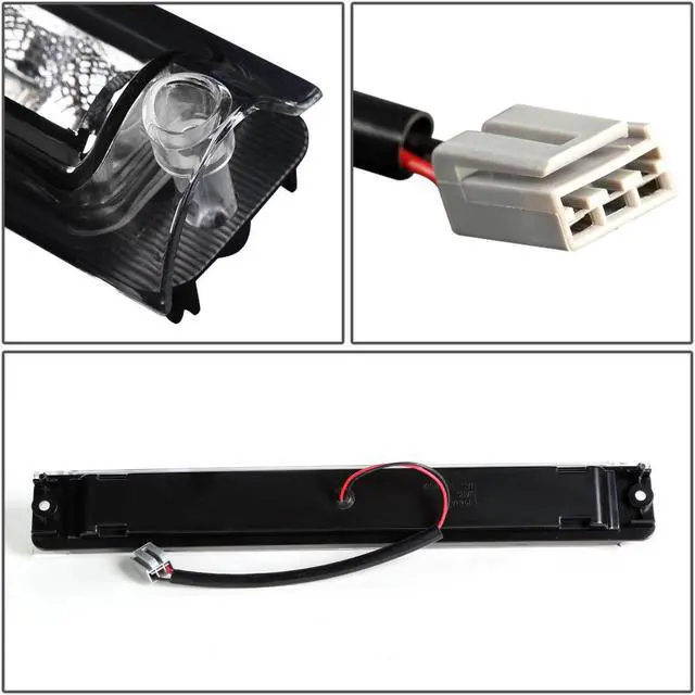 Alt view image 4 of 6 - DNA Motoring 3BL-F15097-LED-T2-CH For 1997 to 2005 Ford F150 F250 Excursion LED 3rd Third Tail Brake Light Rear Stop Lamp Chrome Housing 98 99 00 01 02 03 04