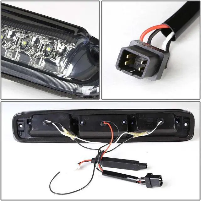 Alt view image 4 of 5 - DNA Motoring 3BL-GMC99-LED-SM For 1999 to 2007 Chevy Silverado GMC Sierra 1500 2500 3500 Dual Row LED 3rd Third Tail Brake Light Cargo Lamp Smoked Housing 00 01 02 03 04 05 06
