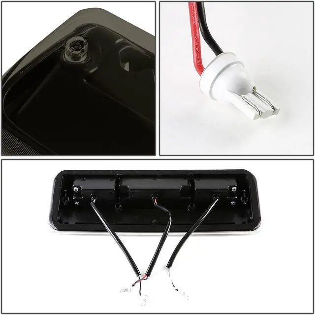 Alt view image 4 of 6 - DNA Motoring 3BL-F15004-LED-BK-SM For 2004 to 2010 Ford F150 Explorer Sport Trac Lincoln Mark LT LED 3rd Third Tail Brake Light w/Cargo Lamp Smoked Lens 05 06 07 08 09