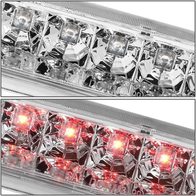 Alt view image 3 of 6 - DNA Motoring 3BL-TH01-LED-CH For 2001 to 2003 Toyota Highlander XU20 LED 3rd Third Tail Brake Light Rear Stop Lamp Chrome Housing 02 01 03