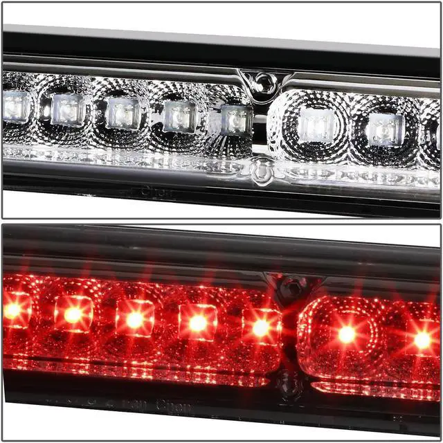 Alt view image 3 of 6 - DNA Motoring 3BL-F15097-LED-T2-CH For 1997 to 2005 Ford F150 F250 Excursion LED 3rd Third Tail Brake Light Rear Stop Lamp Chrome Housing 98 99 00 01 02 03 04