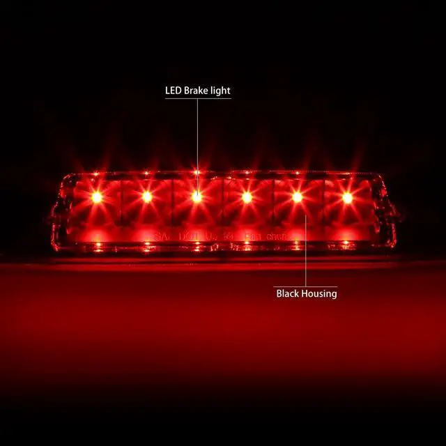 Alt view image 2 of 5 - DNA Motoring 3BL-TH01-LED-BK For 2001 to 2003 Toyota Highlander XU20 LED 3rd Third Tail Brake Light Rear Stop Lamp Black Housing 02 01 03