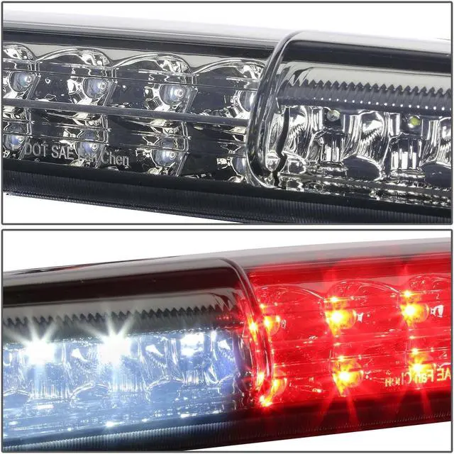 Alt view image 3 of 5 - DNA Motoring 3BL-GMC99-LED-SM For 1999 to 2007 Chevy Silverado GMC Sierra 1500 2500 3500 Dual Row LED 3rd Third Tail Brake Light Cargo Lamp Smoked Housing 00 01 02 03 04 05 06