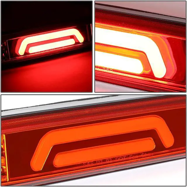 Alt view image 3 of 6 - DNA Motoring 3BL-FSPRAN99-3D-LED-RD For 1993 to 2016 Ford Super Duty Ranger Mazda B-Series 3D LED Bar 3rd Third Tail Brake Light Cargo Lamp Red Housing 94 95 96 97 98 99 00 11 12 13 14 15