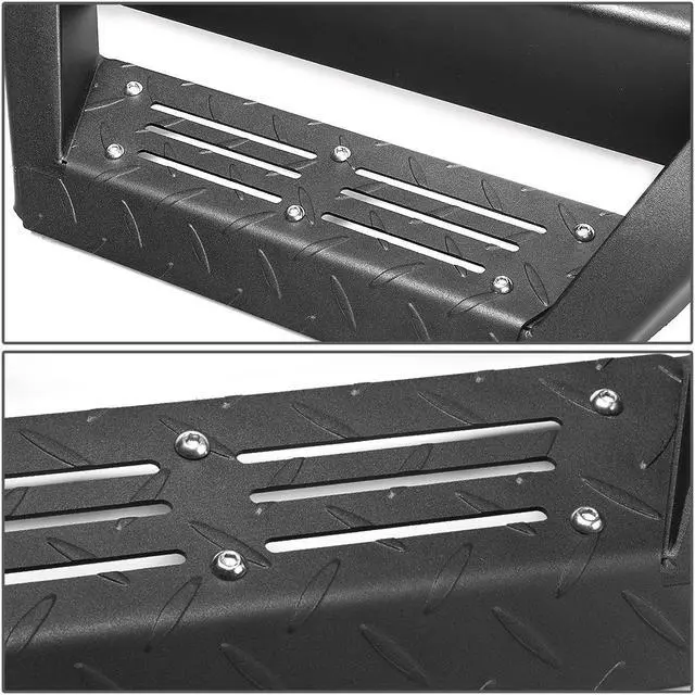 Alt view image 2 of 5 - DNA Motoring STEPB-G222-009 For 2015 to 2020 Ford F150 F250 F350 Super Crew Cab Aluminum 3" Side Step Nerf Bar Running Board Left + Right 16 17