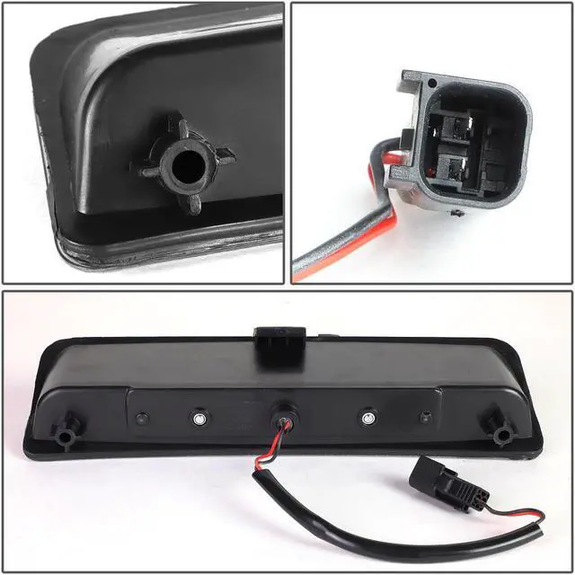 Alt view image 4 of 6 - DNA Motoring 3BL-FEXP11-LED-CH For 2011 to 2015 Ford Explorer U502 LED 3rd Third Tail Brake Light Rear Stop Lamp Chrome Housing 12 13 14