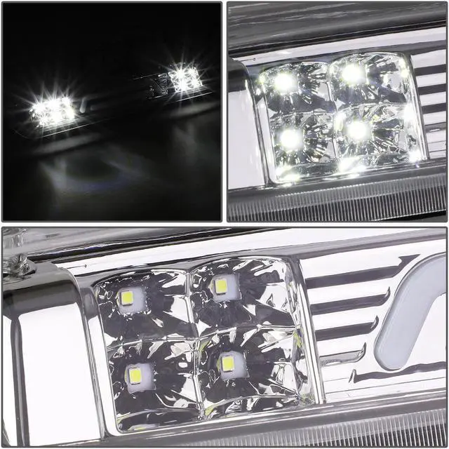 Alt view image 4 of 6 - DNA Motoring 3BL-F15004-3D-LED-CH For 2004 to 2010 Ford F150 Explorer Sport Trac Lincoln Mark LT 3D LED Bar 3rd Third Tail Brake Light w/Cargo Lamp Chrome Housing 05 06 07 08 09