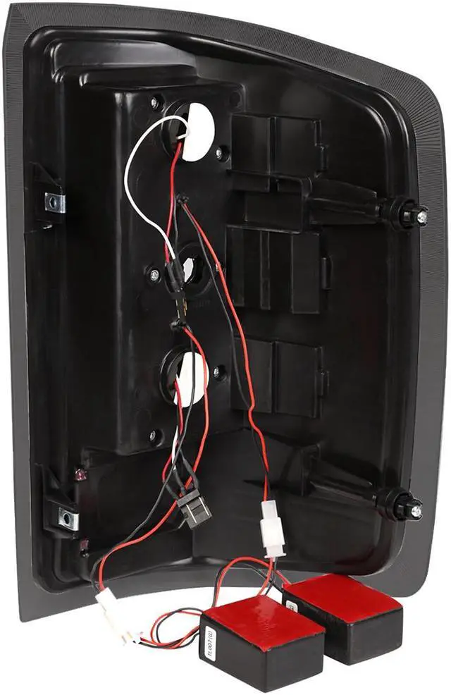 Alt view image 6 of 7 - DNA Motoring TL-CSIL15-LED-RD3D-CH-SM For 2014-2019 Chevy Silverado / GMC Sierra 1500 2500 3500 HD Red 3D LED Light Bar Tail Lights ( Chrome Housing Smoke Lens )