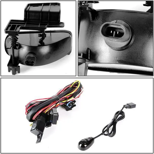 Alt view image 4 of 5 - DNA Motoring FL-T010-BL For 1999 to 2006 GMC Sierra 1500 / 2500 / 3500 Pair Driving Fog Lights + Wiring Kit + Switch (Blue Lens) 00 01 02 03 04 05