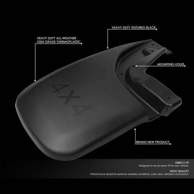 Alt view image 2 of 7 - DNA Motoring WFMK-008 For 2005 to 2015 Toyota Tacoma 4X4 4Pcs Matte Black Front+Rear Wheel Mud Guard Splash Flaps Kit