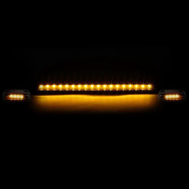Alt view image 2 of 5 - DNA Motoring CBL-CSIL07-SM-Y For 2007 to 2013 Chevy Silverado / GMC Sierra GMT900 LED Cab Roof Center Light + Pair Side Lamps (Smoked Housing Yellow LED) 09 10 11 12