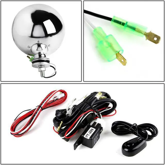 Alt view image 5 of 5 - DNA Motoring FL-6-U+SW-AM-CH 6" Round Fog Lights+Offroad Super 4X4 Guard+Switch For Grille/Brush/Bull bar (Amber Lens Chrome Housing)