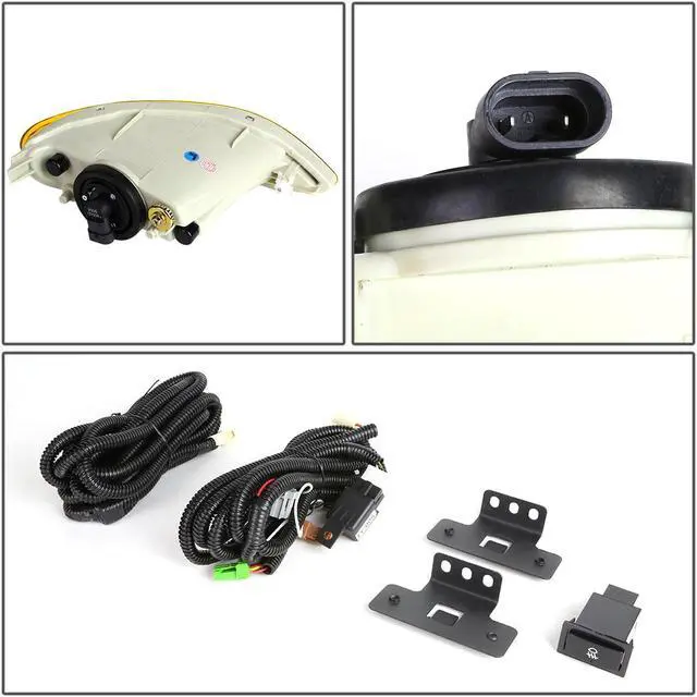 Alt view image 4 of 5 - DNA Motoring FL-ZTL-139-AM For 2002 to 2008 Toyota Camry / Corolla Pair Bumper Driving Fog Lights + Wiring Kit + Switch (Amber Lens) 03 04 05 06 07