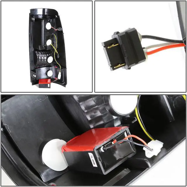 Alt view image 6 of 7 - DNA Motoring TL-CSIL03-LED-CH-RD For 2003 to 2007 Chevy Silverado / GMC Sierra Fleetside Pair of LED Tail Brake Lights Chrome Housing Red Lens) 04 05 06