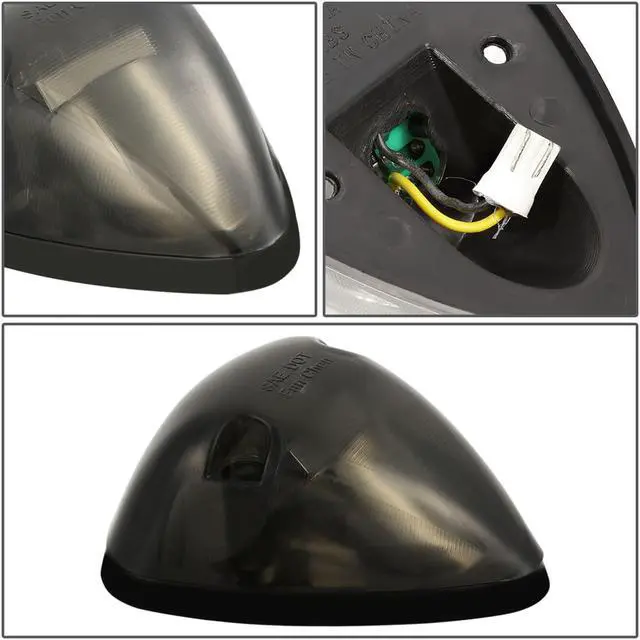 Alt view image 4 of 5 - DNA Motoring CBL-DR94-SM-Y For 1994 to 1998 Dodge Ram 1500 2500 3500 BR 5 X LED Cab Roof Top Lights (Smoked Housing Yellow LED) 95 96 97