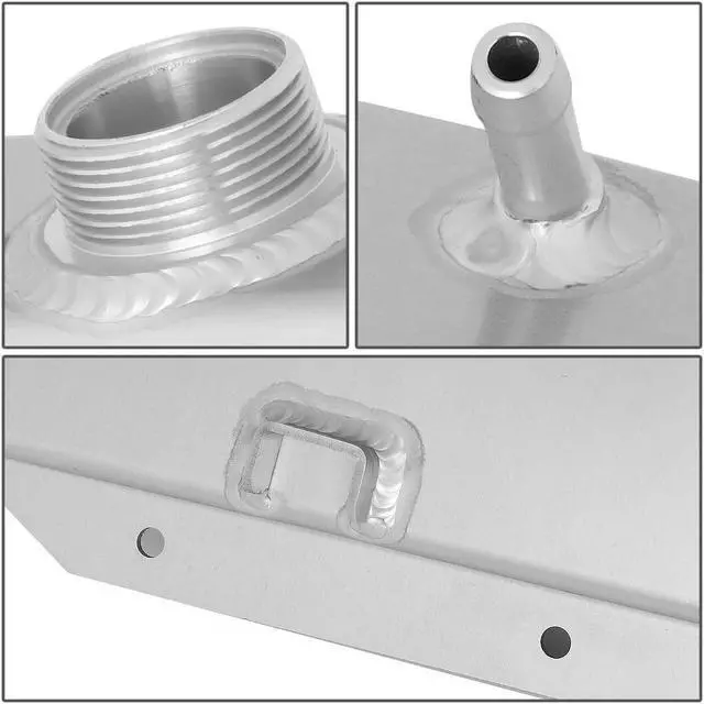 Alt view image 5 of 5 - DNA Motoring TANK-COL-011 For 2015 to 2018 Ford Mustang Aluminum Radiator Coolant Expansion Overflow Tank Bottle