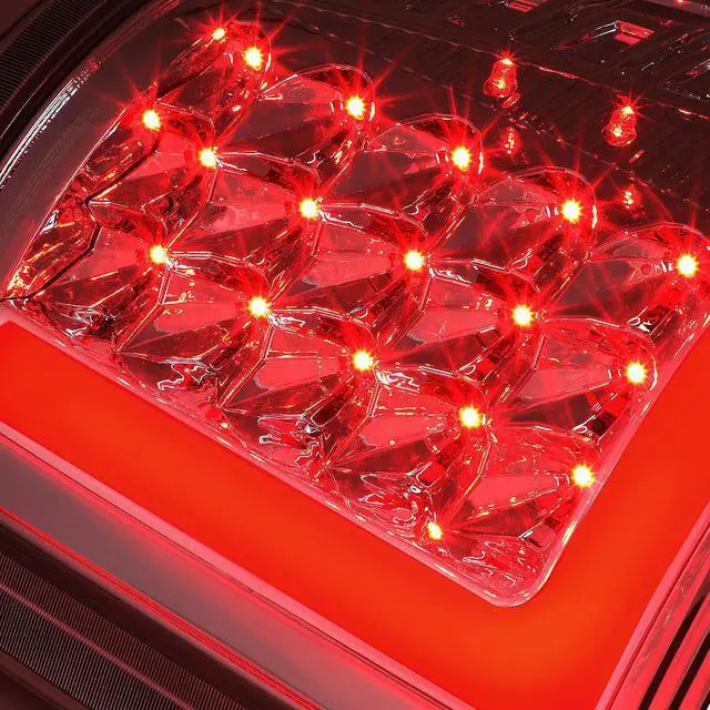 Alt view image 3 of 6 - DNA Motoring TL-DRAM09-LED-RD3D-CH-SM For 2009 to 2017 Dodge Ram 1500 / 2500 / 3500 Pair of Red 3D LED Bar Tail Brake Lights (Chrome Housing Smoked Lens) 16 15 14 13 12