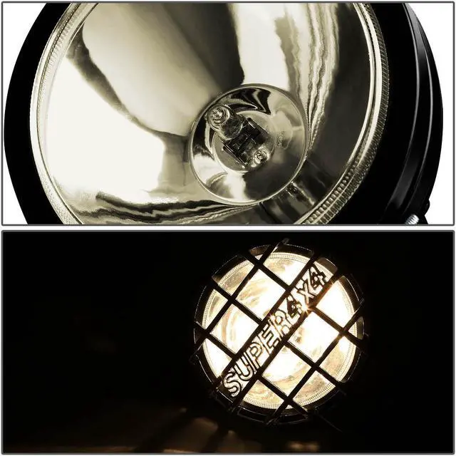 Alt view image 3 of 5 - DNA Motoring FL-6-U+SW-SM-BK 6" Round Fog Lights+Offroad Super 4X4 Guard+Switch For Grille/Brush/Bull bar (Smoke Lens Black Housing)