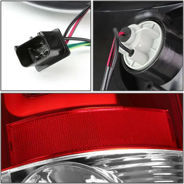 Alt view image 5 of 6 - DNA Motoring TL-DRAM05-LED-3D-CH-RD For 2002 to 2006 Dodge Ram 3rd Gen Pair of 3D LED Brake Tail Lights (Chrome Housing Red Lens) 03 04 05