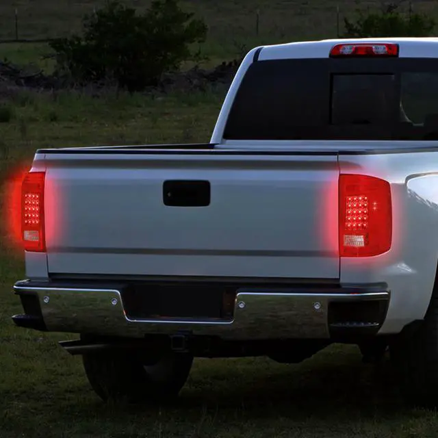 Alt view image 7 of 7 - DNA Motoring TL-CSIL07-LED-CH-RD For 2007 to 2014 Chevy Silverado 1500 / 2500 / 3500 (HD) LED Tail Brake Brake Light / Lamps Chrome Housing Red lens 08 09 10 11 12 13