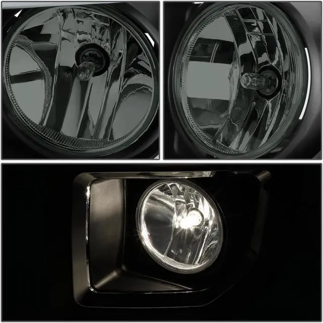 Alt view image 2 of 5 - DNA Motoring FL-ZTL-187-SM For 2015 to 2016 GMC Sierra 2500HD 3500HD Front Bumper Driving Fog Light Lamp+Switch Smoked Lens