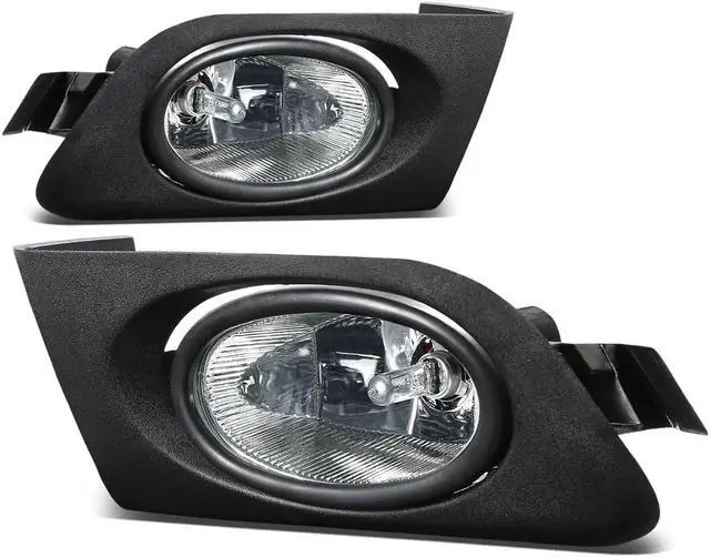Main image of DNA Motoring FL-HC01-CH For 2001 to 2003 Honda Civic Front Bumper Driving Fog Light+Bulbs+Switch Clear Lens 02